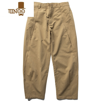 YANXU日系基础款百搭立体裁剪工装裤宽松男女cleanfit简约休闲长裤