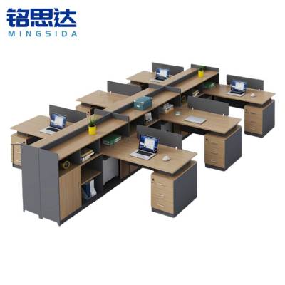 铭思达屏风工位六人含柜套