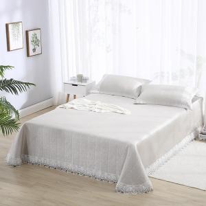 美帮汇家纺床品提花水洗床单冰丝席三件套可折叠冰丝席夏凉席
