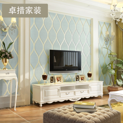 壁纸 欧式电视背景墙壁纸3d无纺布现代简约墙纸卧室客厅 伊诺壹德壹