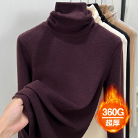 高领双面德绒打底衫女秋冬内搭新款加绒加厚磨毛保暖上衣_21