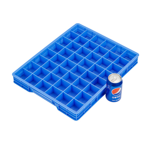 易企采 高48格-蓝色零件盒分格箱长方形塑料盒分隔式周转箱多格箱螺丝盒分类盒收纳盒