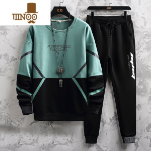 YANXU青少年款卫衣12-15岁男孩初高中学生13秋季套装14大童长袖t恤