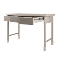 豫亿腾 加厚制式营具三斗学习桌营房桌营具灰白桌办公桌 学习桌