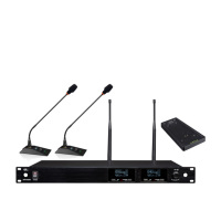 启诺 QN-CG212一拖二无线音像联动话筒黑灰(套)