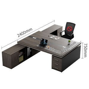黎珞兴电脑桌双人位+(长侧柜) 张