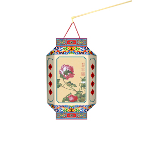 福人福地伴手礼中秋灯笼diy幼儿园手工花灯制作材料包儿童手提发光中式宫灯挂饰礼品