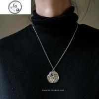 阿柴 X69文艺复古INS风简约百搭合金罗马金币款项链星座链 JiMi