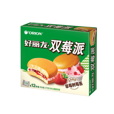 好丽友双莓派代餐蛋糕营养早餐休闲零食下午茶小吃