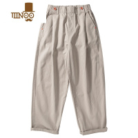 YANXU阔腿裤男款简约宽松裤子日式复古潮牌高街男士休闲长裤