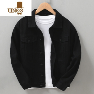 YANXU美式复古牛仔外套男装褂子潮新款休闲宽松工装夹克上衣服