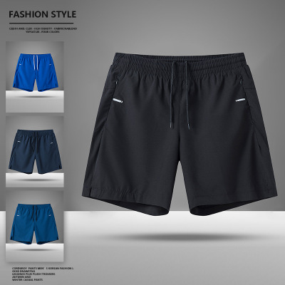 夏季休闲男装加肥加大冰丝薄款速干宽松外穿五分短裤运动跑步休闲