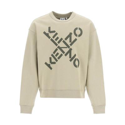 高田贤三(Kenzo)长袖套头卫衣男棉涤混纺圆领休闲百搭运动潮流男