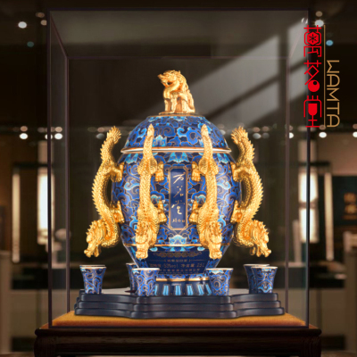 万茗堂盛世九龙樽纯粮酱香型白酒2.5L礼盒装 收藏酒