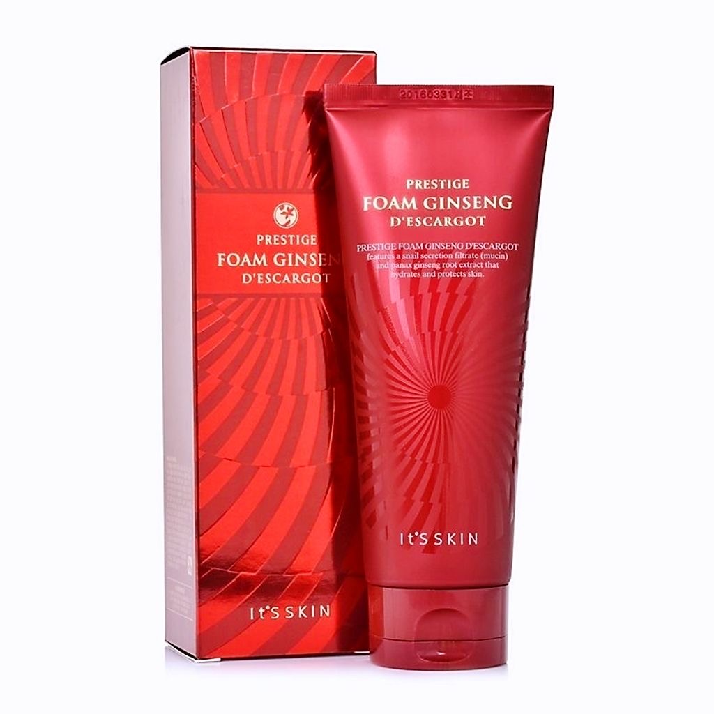 韩国lts skin 伊思 红参蜗牛洗面奶150ml修复控油淡化痘印补水抗初老