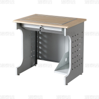 洛泰远LTY4012428 隐藏式翻转电脑桌培训桌教室机房多媒体学习桌办公桌D款单人位800*600*750mm