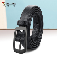 啄木鸟皮带女士真皮纯牛皮腰带女式百搭装饰时尚百搭软裤带潮ins