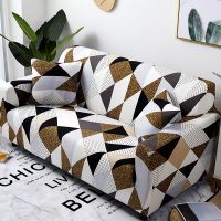 弹力懒人沙发套罩通用型全包萬能套简约布艺沙发垫全盖布 銮金 L形状组合沙发(贵妃XL码+沙发L码)