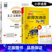 [正版]新版小升初文言文模块专训小学生古诗词75+80首 小学五六年级文言文阅读与训练走进名校语文阅读理解专项训练书古