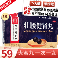 同仁堂 壮腰健肾丸 10丸 大蜜丸壮腰健肾祛风湿养血肾亏腰痛膝软无力小便频数风湿骨痛神经衰弱官方正品 丸剂 3盒装