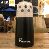 三维工匠日式小巧迷你保温杯学生304不锈钢真空水杯简约车载带盖商务茶杯 黑色2002948