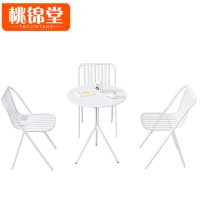 桃锦堂铁艺桌椅1桌3椅套