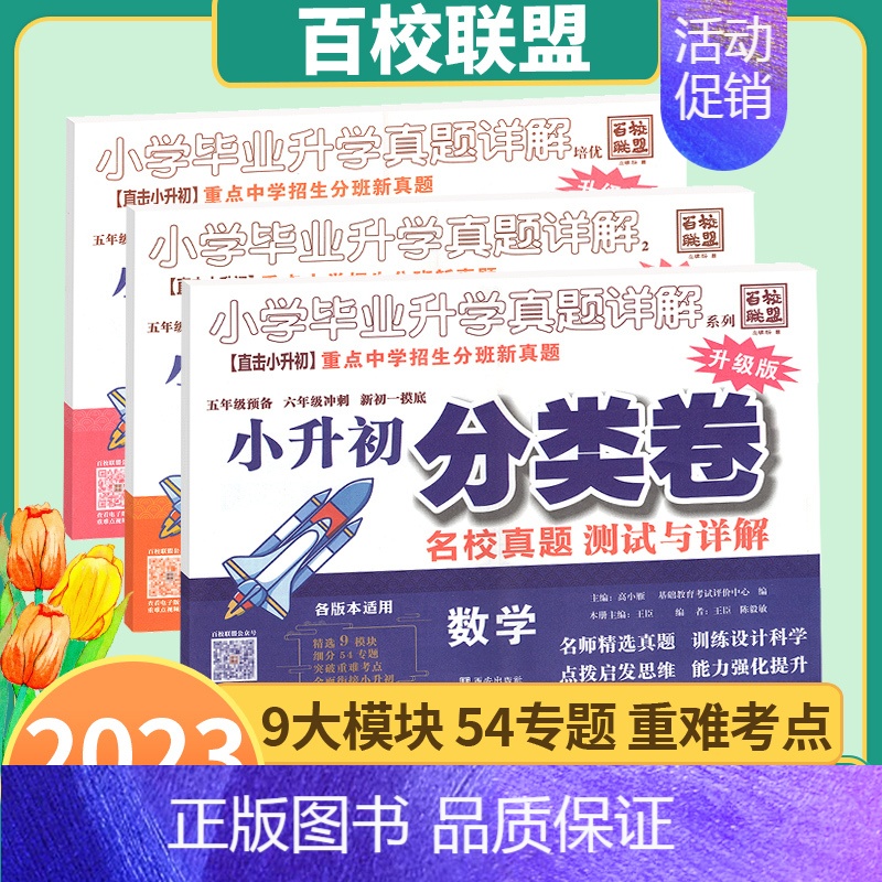 [全国版]小学文言文 小学升初中 [正版]2023小升初试卷分类卷升级版数学语文英语六四五年级重点中学招生分班真题卷百校