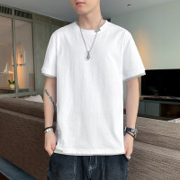 短袖T恤男士夏季新款潮流百搭ins韩版宽松休闲纯棉圆领上衣男