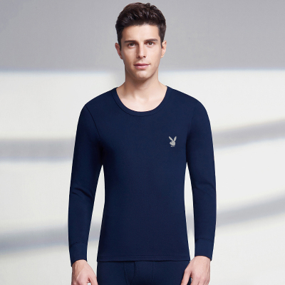 秋衣秋裤男士纯棉青年全棉毛衫圆领保暖套装圆领套装内衣PB-圆领套装内衣