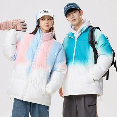 秋冬季新款男装棉衣连帽情侣棉服休闲宽松韩版潮流加厚保暖面包服