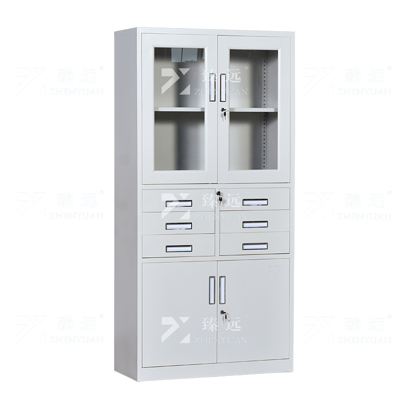 臻远ZY5011006文件柜办公柜钢制铁皮柜资料柜 中六斗器械柜