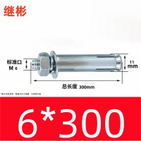 JIBIN/继彬 GB22795-表5 膨胀螺栓 碳钢 镀白锌 M6×300 个