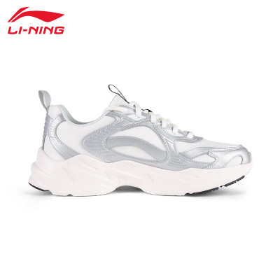 李宁AGLV173-2 潮流休闲鞋男女25新款运动鞋[TG] 白银拼色 42码