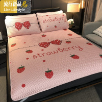 夏季冰丝凉席三件套1.8m2米床可机洗水洗折叠1.5米儿童空调软席子 三维工匠凉席/凉枕