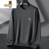 YANXU大码男士圆领卫衣新款胖子宽松打底衫加肥加大休闲长袖t恤