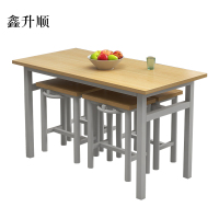 鑫升顺餐桌4人学校食堂小吃店快餐桌椅饭堂防火板桌1200*600*750