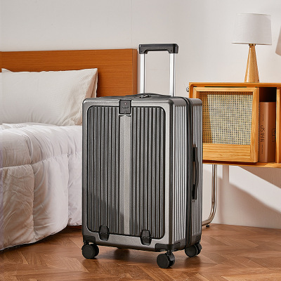 行李箱万向轮大容量女20寸前开盖拉杆箱登机箱密码旅行箱