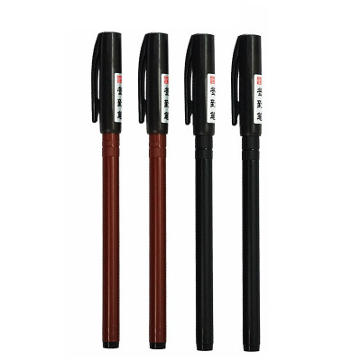 晨光 M&G 拔帽纤维软毛笔签字笔 AWB23401 长度160mm (黑色) 5支/组 1组