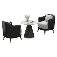 班龙洽谈桌一桌二椅 黑色套