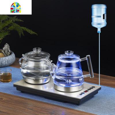全自动上水电热烧水壶功夫茶壶底部茶台一体泡茶具电磁炉专用套装 FENGHOU 桶装水款(20*37)