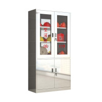 乙壬304不锈钢应急物资柜消防救援器材箱防护用品柜室外微型消防柜高1800*宽900*深400(加厚201材质)不含器材