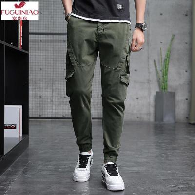 富贵鸟（FUGUINIAO）四季青年男士工装裤潮牌九分裤修身束脚裤子男装小脚裤潮流休闲裤