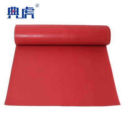 典虎 绝缘橡胶垫 红色平面3mm*1.2m*10m 6kv 卷