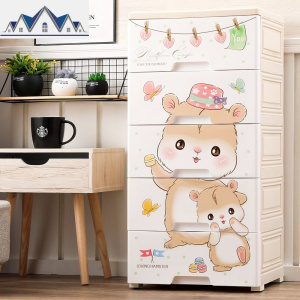 大号塑料抽屉式收纳柜宝宝衣柜婴儿童整理箱组合多层五斗储物柜子 三维工匠