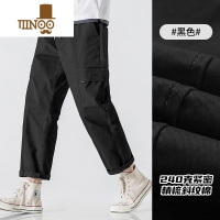 YANXUWOODSOON工装长裤男生款潮流直筒裤百搭秋季日系宽松男士裤子