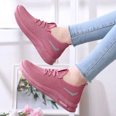 直营特卖-夏季女鞋网鞋运动休闲鞋健步鞋飞织透气网面软底舒适中老年妈妈鞋OLOEY