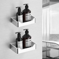 美帮汇北欧304不锈钢置物架卫生间壁挂式收纳篮免打孔可拆洗浴室置物篮