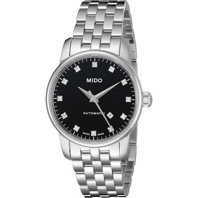 瑞士手表 贝伦赛丽系列镶钻黑盘女士自动机械表 奢华腕表