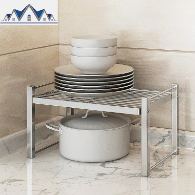 304不锈钢厨房分层置物架多层收纳架碗锅架调味料架储物架 三维工匠