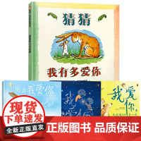 正版 猜猜我有多爱你 精装硬壳绘本4一6岁 我爱你胜过万千星河 儿童绘本幼儿园阅读宝宝早教启蒙故事图画书籍亲子睡前故事老